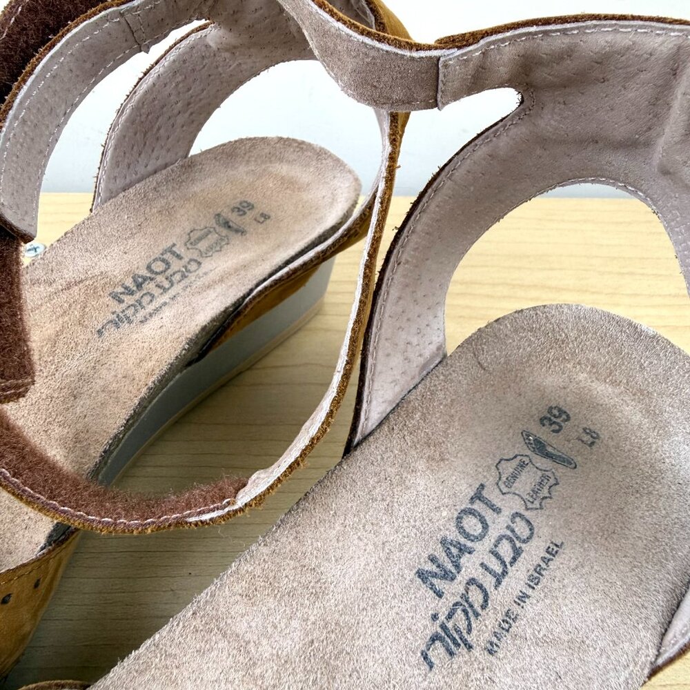 Naot Leather Sandals Low Heel Brown (39) - Picture 9 of 9